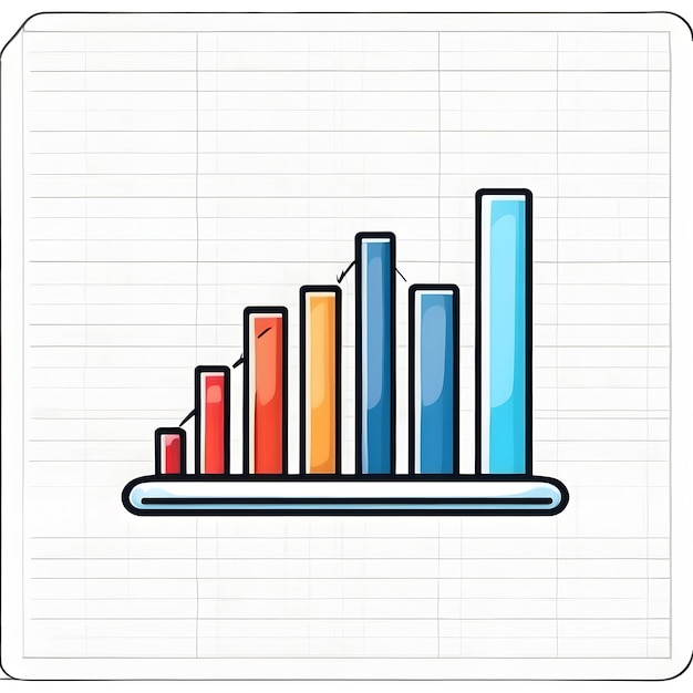 Icône de graphique à barres Graphique d'affaires Visualisation des données Diagramme graphique Graphique statistique Graphe à barres Financiers