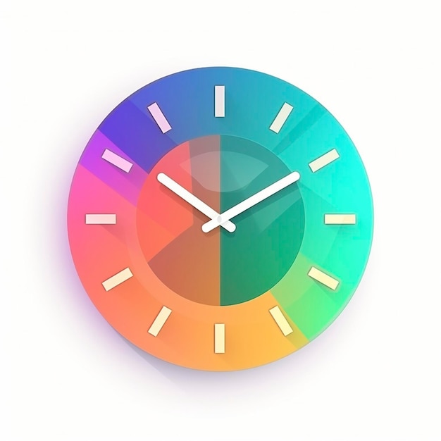 Icône avec horloge pour application créée avec l'IA générative