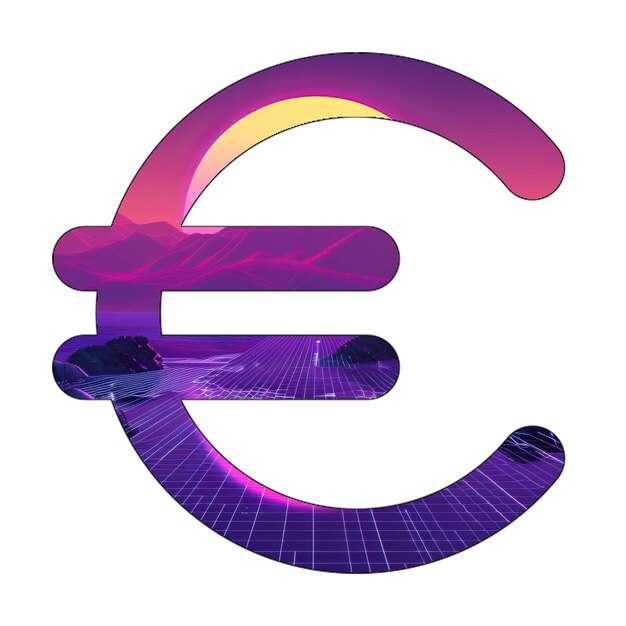 Photo icône d'image euro années 80 formes géométriques