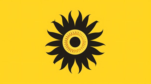 L'icône ludique d'un tournesol