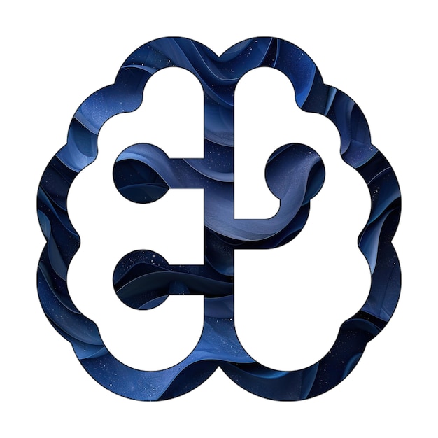 Photo icône lumière circuit cérébral gradient bleu design de style d'arrière-plan