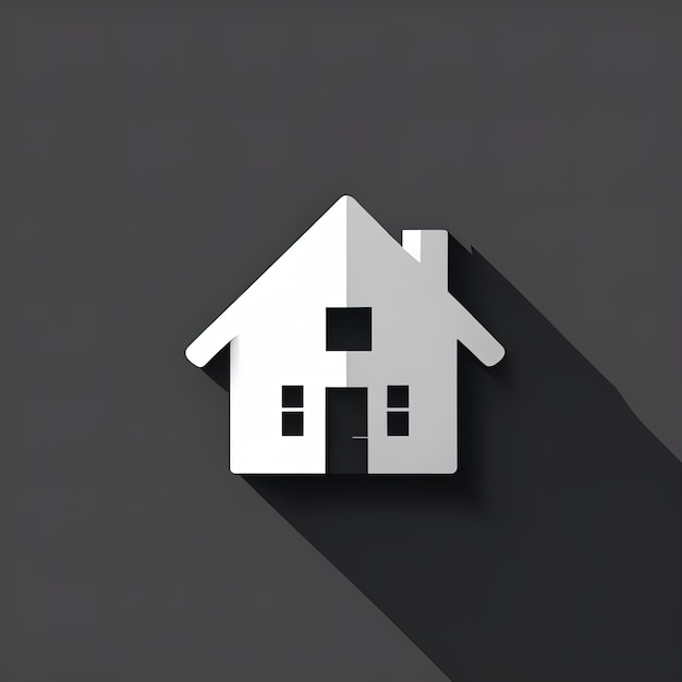 icône de maison coupée en papier isolée sur fond noir concept immobilier papier style artistique vecteur illu