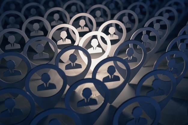 Icône des marqueurs d'affaires des médias sociaux