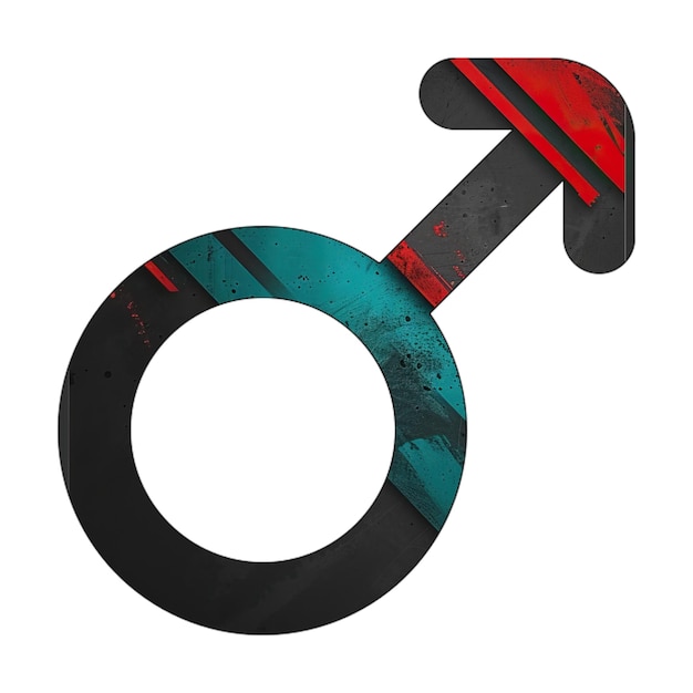 Photo icône masculine diagonale noir vert rouge