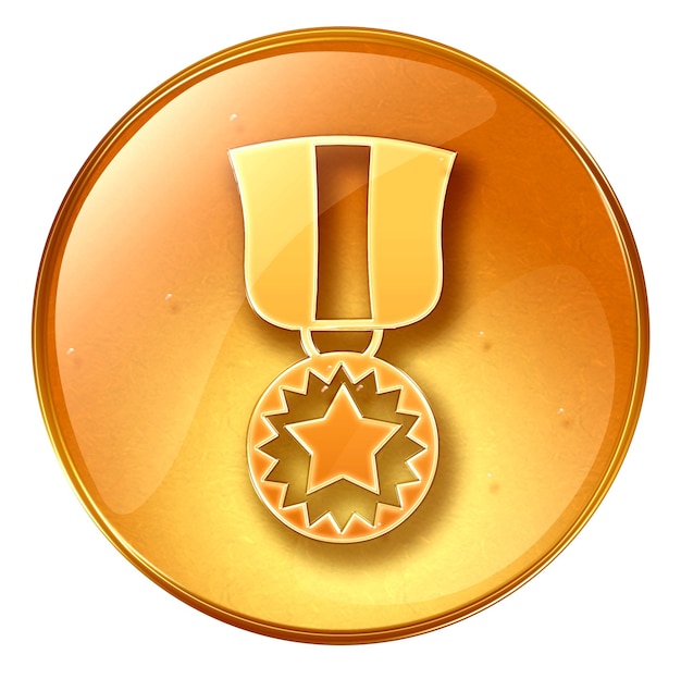 icône de médaille jaune