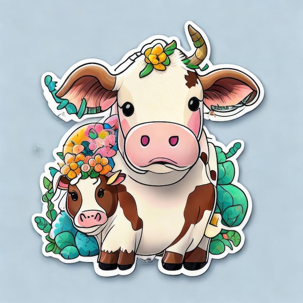 Icône mignonne de vache