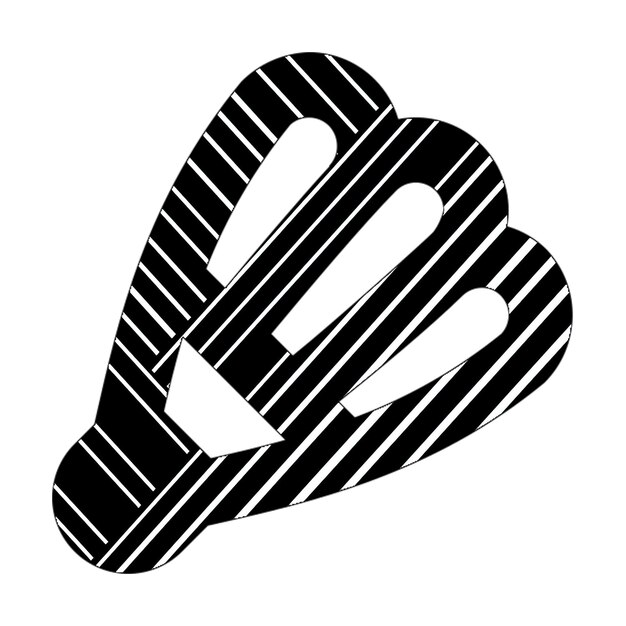 Photo icône de navette lignes diagonales noires et blanches