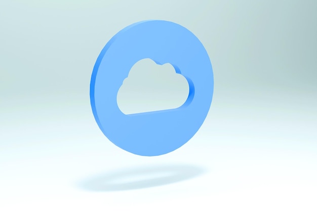 Icône de nuage illustration de rendu 3d