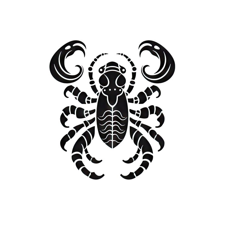 Photo icône ornée du scorpion scorpion isolé horoscope chinois symbole de scorpion minimal sur fond blanc illustration générative d'ia