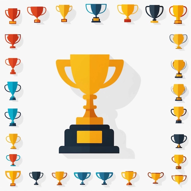 Icône plate vectorielle du trophée