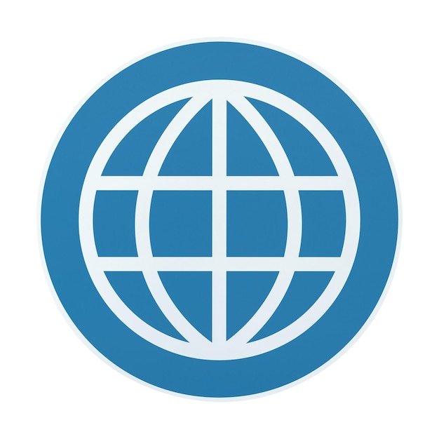 Icône png du globe de la grille à fond transparent