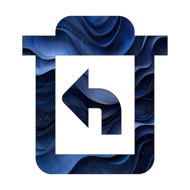 icône poubelle annuler alt bleu dégradé design de style d'arrière-plan