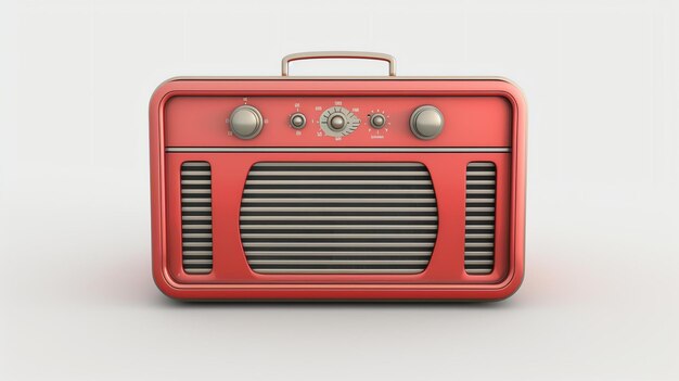 Une icône de radio élégante et moderne rendue en 3D parfaite pour n'importe quel projet de conception Avec son design simpliste et ses lignes propres, cette iconne de radio ajoute une touche de charme vintage à tout site Web ou application