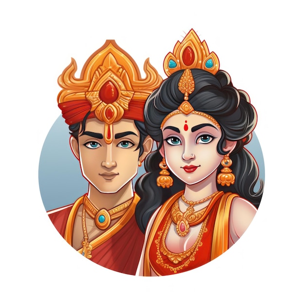 Icône Rama et Sita pour le Diwali