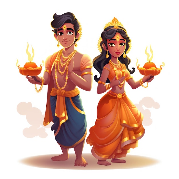 Icône Rama et Sita pour le Diwali