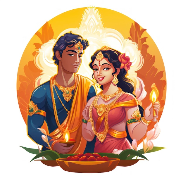 Icône Rama et Sita pour le Diwali