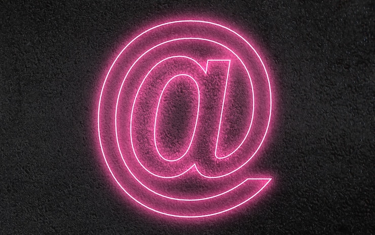 Photo icône de signe de symbole de courrier 3d