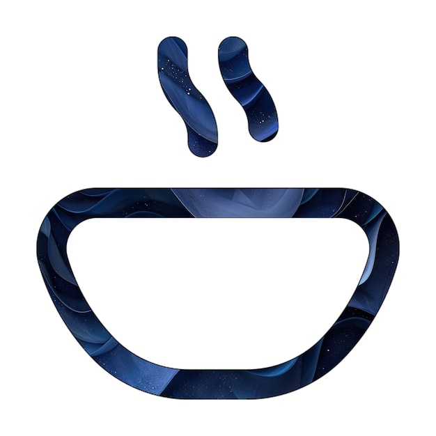 Photo icône soupe lumineuse design de style d'arrière-plan en gradient bleu