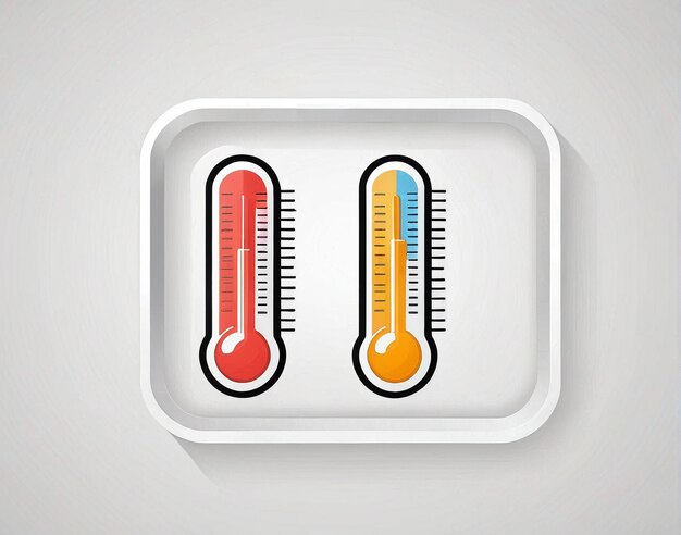 icône de thermomètre symbole de thermomètres illustration vectorielle de conception plate