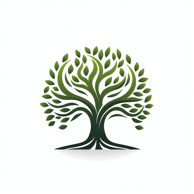 Icône unique du logo de l'arbre