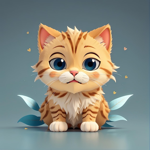 Icône vectorielle de chat mignon pleurant Illustration de l'icône de la nature animale Concept de dessin animé plat vectoriel premium isolé
