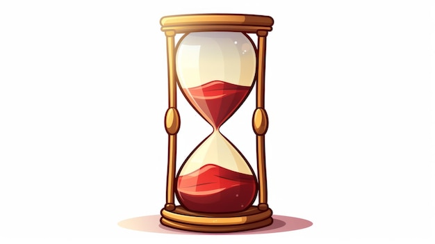 Photo icône vectorielle de dessin animé flottant d'horloge de sable illustration d'objet d'entreprise concept d'icône isolé plat