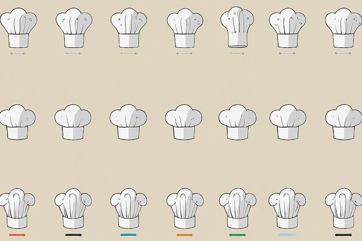 Photo icône vectorielle du chapeau de chef italien illustration de l'icône de l'italie