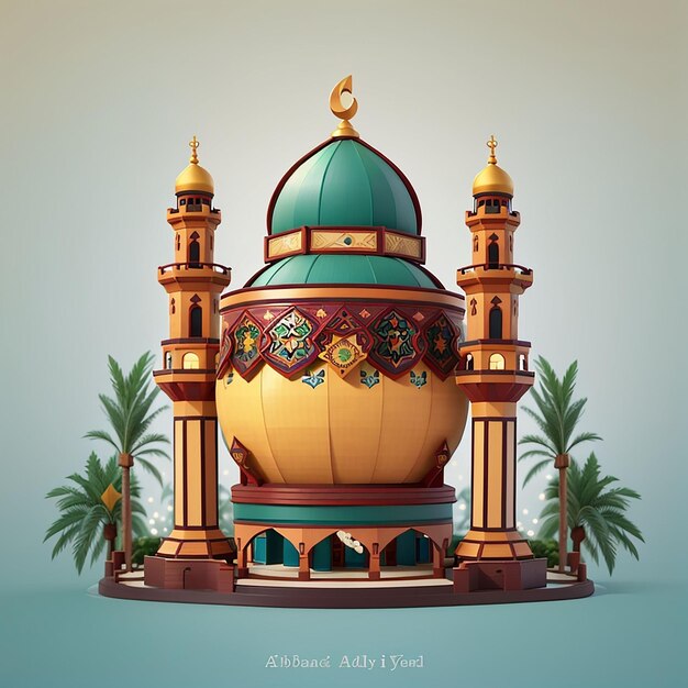 Photo icône vectorielle du tambour de bedug moslem illustration du concept de l'icône du ramadan vector plat premium isolé style de dessin animé