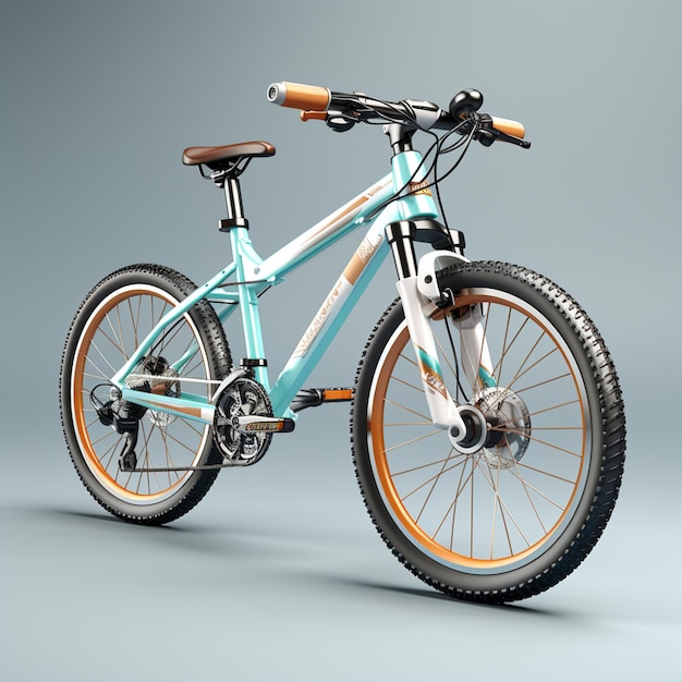 Icône de vélo isolée, illustration de rendu 3D