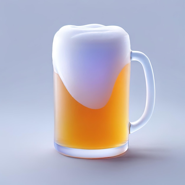 Icône en verre stylisé brillant de bière, d'alcool, de boisson alcoolisée