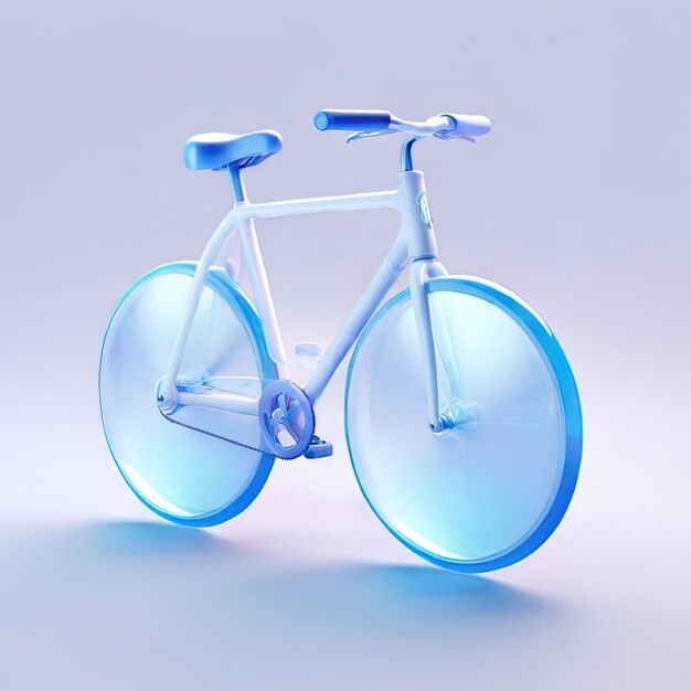 Photo icône de verre stylisée brillante du cycle du véhicule à vélo