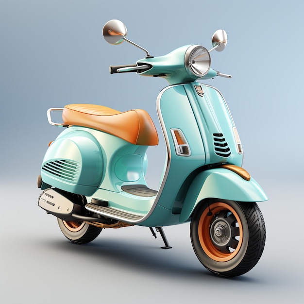 icône vespa illustration de rendu 3d isolée