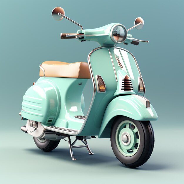 icône vespa illustration de rendu 3d isolée