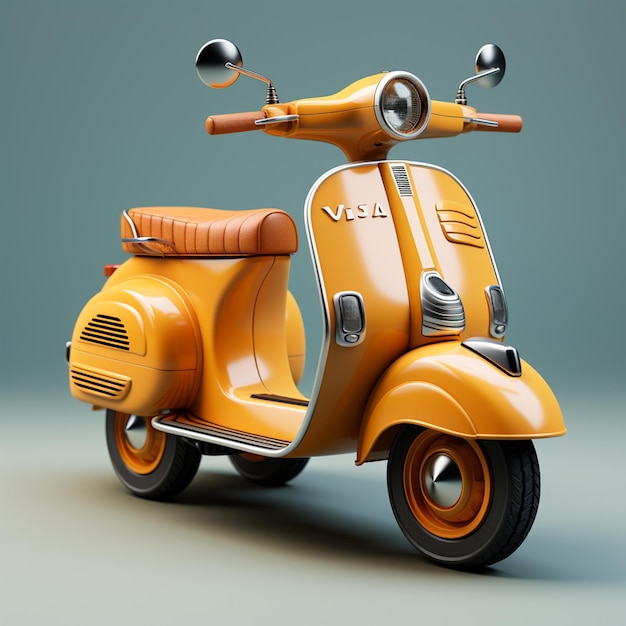 icône vespa illustration de rendu 3d isolée