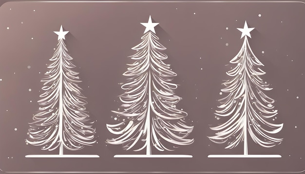 icônes d'arbre de Noël blanc sur fond doux