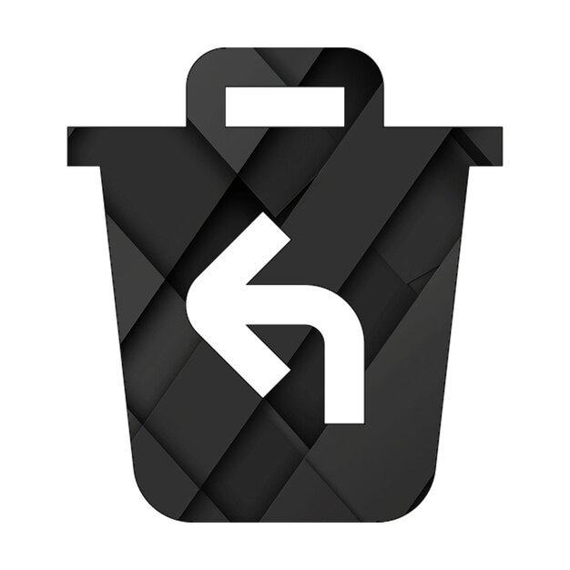 Photo icones d'image à la poubelle annuler arrière-plan rectangle noir