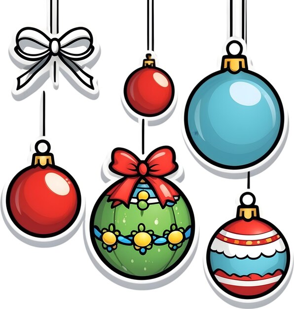 Photo icônes de noël symboles de fête saison de vacances décorations de noël ornements de noël holi d'hiver