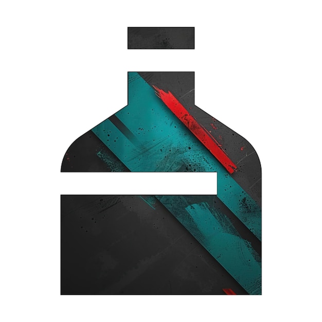 icônes photo icône de bouteille de vin diagonale noir vert rouge