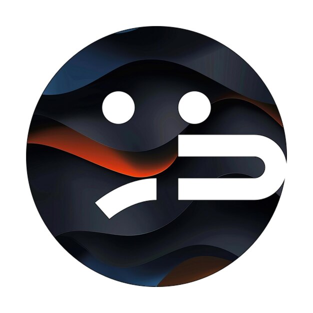 icônes photo visage mentant icône noire noire orange ondes texture