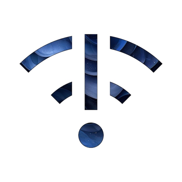 Photo icônes de photos wifi exclamation design de style d'arrière-plan en gradient bleu