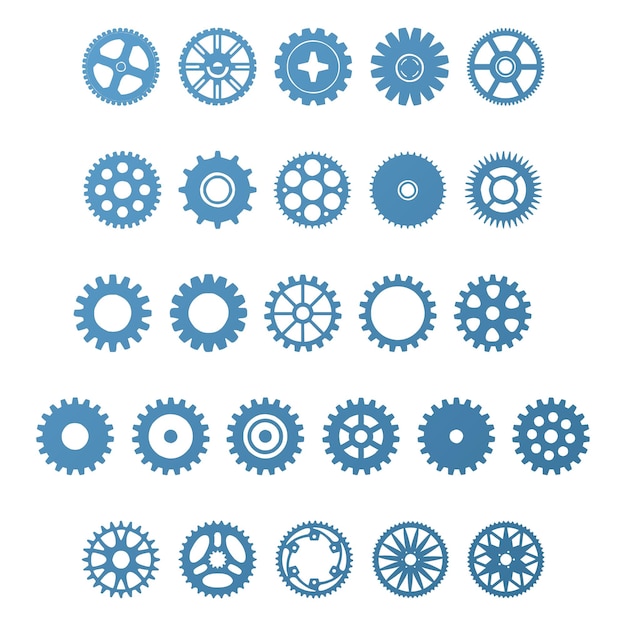 icônes de roue éléments effet de gradient photo jeu vectoriel jpg