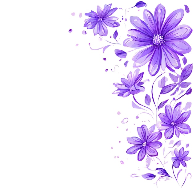 Idée de conception de fleur isolée sur un fond blanc