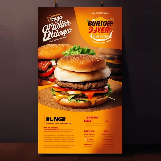 Idée de conception d'un flyer de burger