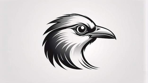 Idée de conception de logo d'illustration d'oiseau minimaliste et simple