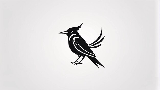 Idée de conception de logo d'illustration d'oiseau minimaliste et simple