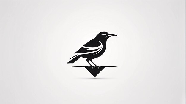 Idée de conception de logo d'illustration d'oiseau minimaliste et simple