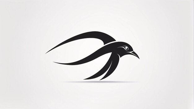 Idée de conception de logo d'illustration d'oiseau minimaliste et simple