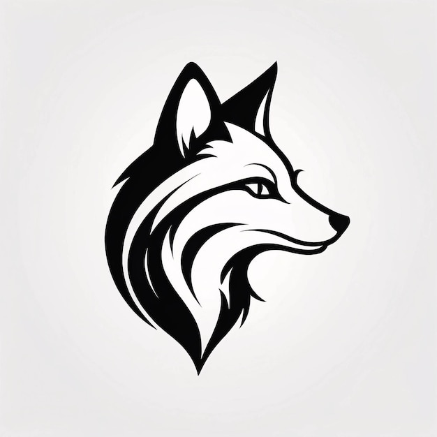 Idée de conception de logo d'illustration de tête de renard minimaliste et simple