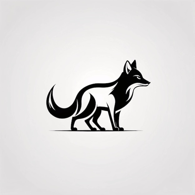 Idée de conception de logo d'illustration de tête de renard minimaliste et simple