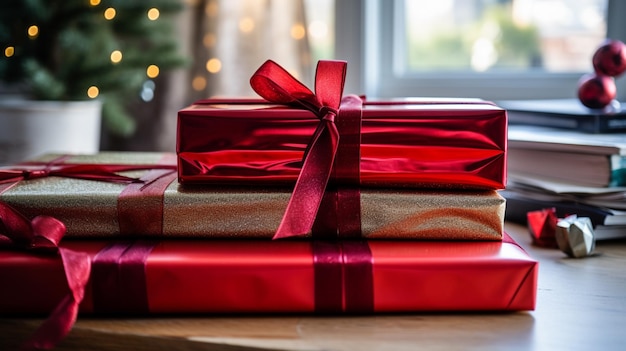 Idée d'emballage de cadeau de Noël pour le jour de la boxe et les vacances d'hiver dans la tradition de la campagne anglaise